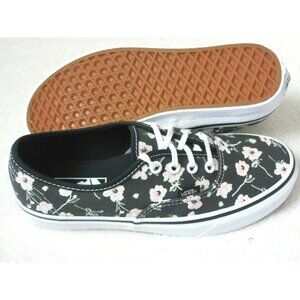 Vans Authentic Women's Vintage Floral Blue Graphite canvas shoes Sizes NIB